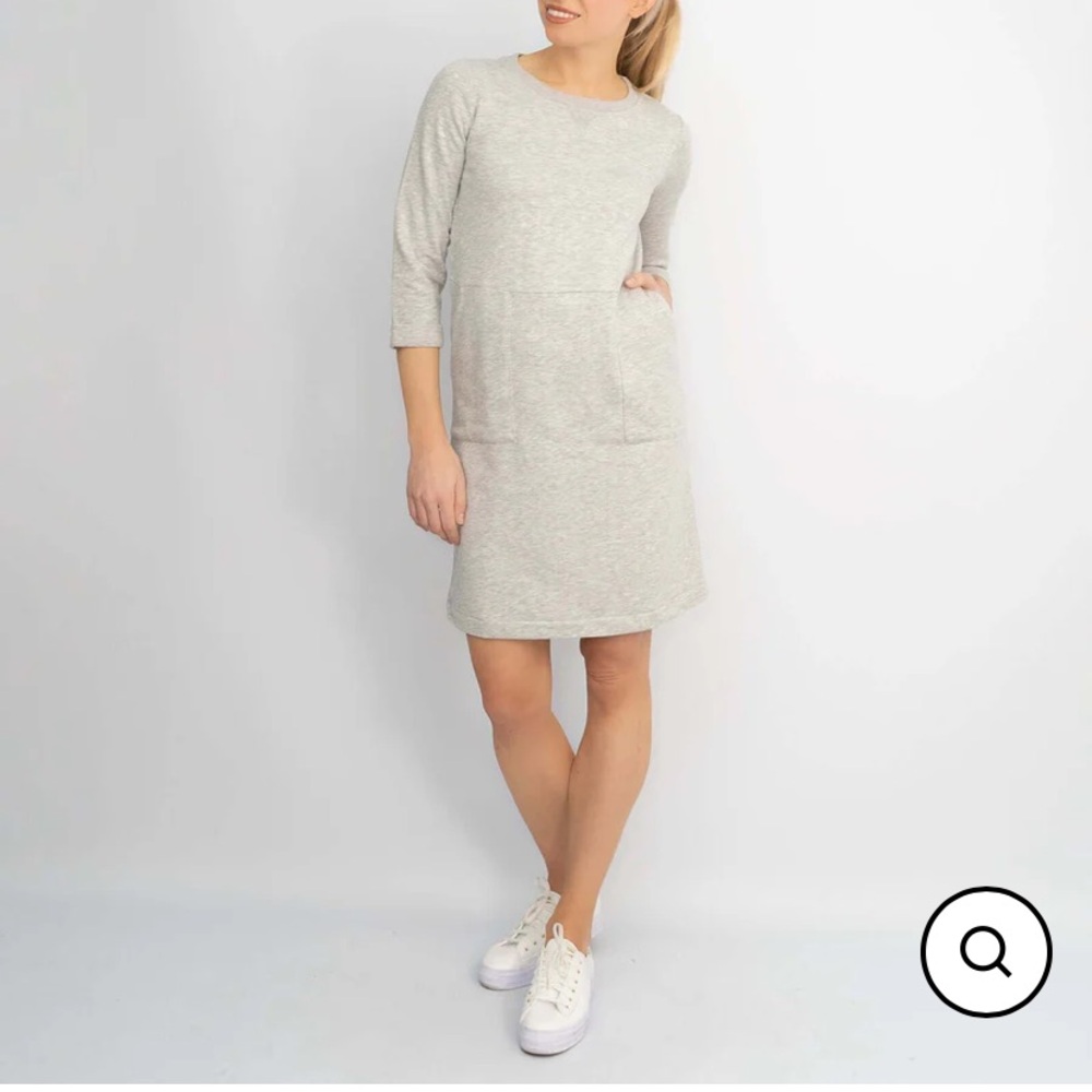 Boden Light Gray Heather Casual Shift Dress
